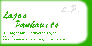 lajos pankovits business card